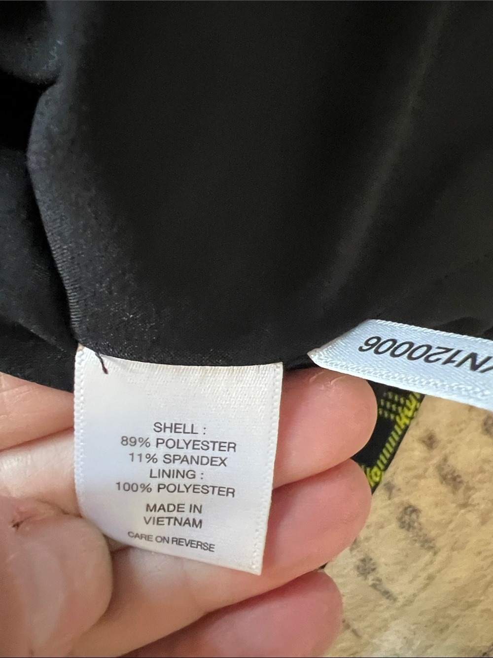 New York & Company Black Vest with Lime Green Windowpane - Picture 6 of 6